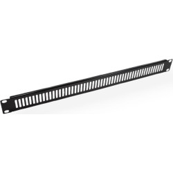 Value 19” Rack Front Ventilation Panel, 1U, Metal, RAL 9005 black