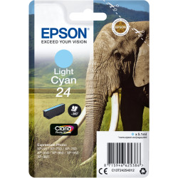 Epson Elephant Singlepack Light Cyan 24 Claria Photo HD Ink