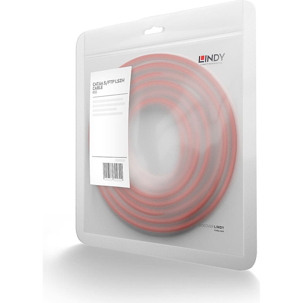 Lindy 5m Cat.6A S/FTP LSZH Network Cable, Red