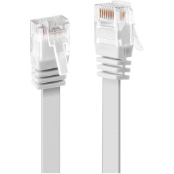 Lindy 10m Cat.6 U/UTP Flat Network Cable, White