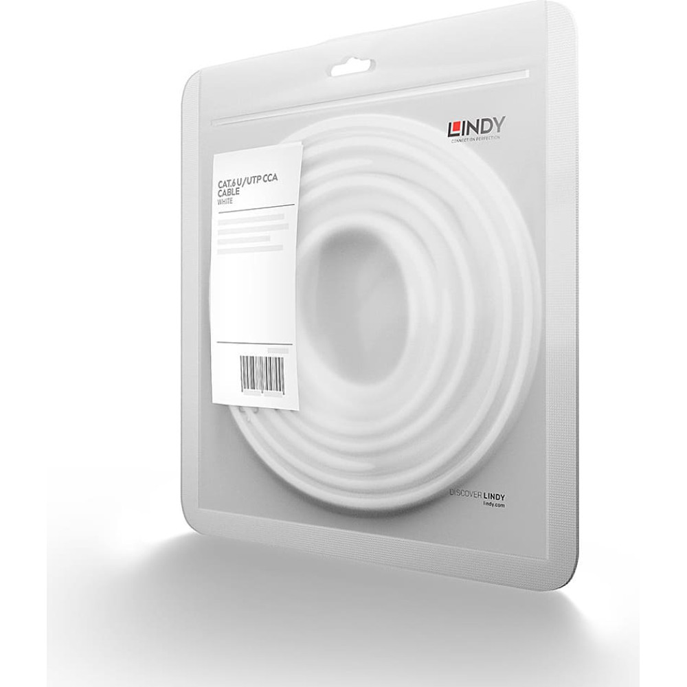 Lindy 3m Cat.6 U/UTP Network Cable, White
