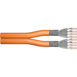 Digitus Cat.7 S/FTP installation cable, 500 m, duplex, B2ca-s1a,d0,a1