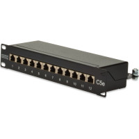 Digitus CAT 5e, Class D Patch Panel, shielded, black