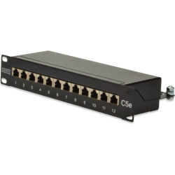 Digitus CAT 5e, Class D Patch Panel, shielded, black