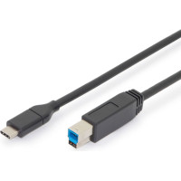 Digitus USB Type-C connection cable,  Type-C to B