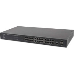Intellinet Switch 24x GE Web-Managed SNMP 2xMini Gbic PoE+