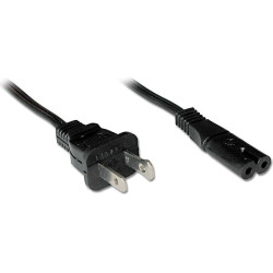 Lindy 30424 elektrības kabelis Melns 2 m NEMA 1-15P C7 uzmava