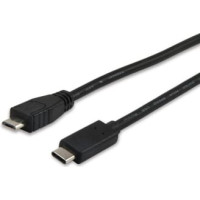 Equip USB Kabel 2.0 C -> micro B St/St  1.00m        schwarz Polybeutel
