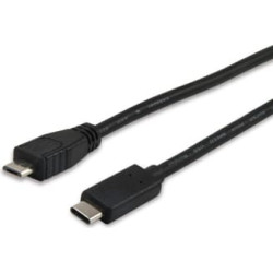 Equip 12888407 USB kabelis USB 2.0 1 m Micro-USB B USB C Melns