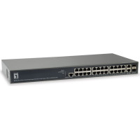 Level One LevelOne Switch 26x GE GEP-2681      2xGSFP 19" 185W 24xPoE
