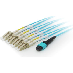 Equip 25556707 InfiniBand un optiskās šķiedras kabelis 15 m MTP 4x LC Tirkīzzils