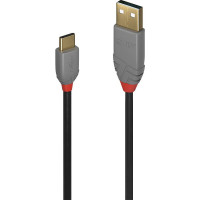 Lindy 2m USB 2.0  Type A to C Cable, Anthra Line