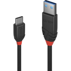 Lindy USB 3.1 Kabel Typ A/C 3A Black Line M/M 1.5m