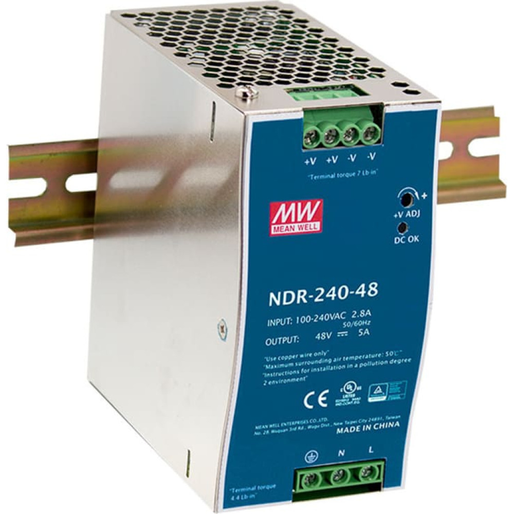 Level One LevelOne POW-4851 barošanas avotu vienība 240 W Zils, Sudrabs