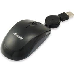 Equip Optische Maus USB Travel    Rechts-Linkshänder schwarz