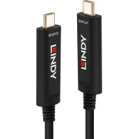 Lindy 15m Fibre Optic  Hybrid USB Type C Cable, Audio / Video Only