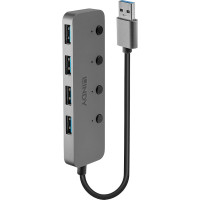 Lindy 4 Port USB 3.0 Hub with On/Off Switches