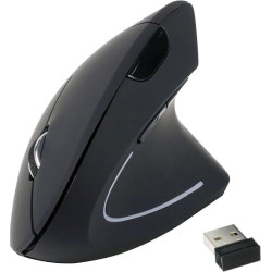 Equip Optische Ergonomic Maus kabellos USB Rechtshänder   sw