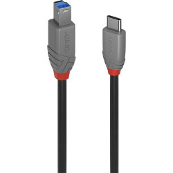 Lindy 1m USB 3.2 Type C to B Cable, 5Gbps, Anthra Line