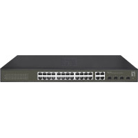 Level One LevelOne GES-2128 tīkla pārslēgs Vadīts L2 Gigabit Ethernet (10/100/1000) Melns