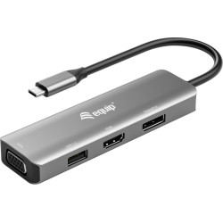 Equip Adapter USB-C -> HDMI/DisplayPort/VGA 4K/1080P/60Hz gr