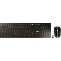Cherry JD-9100IT-2 tastatūra Pele iekļauta Mājas/Biroja RF bezvadu sakari + Bluetooth QWERTY Itāļu Melns, Bronza