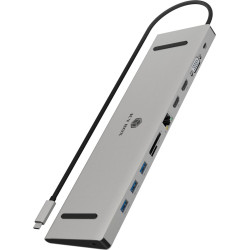 Icy Box IB-DK2106a-CPD Vadu USB 3.2 Gen 1 (3.1 Gen 1) Type-C Antracīts, Melns