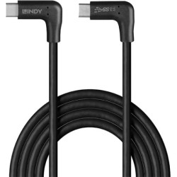 Lindy 1m USB 3.2 Type C Cable, 2 x 90° Right Angle