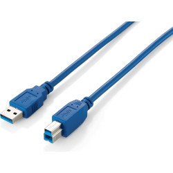 Equip 128291 USB kabelis USB 3.2 Gen 1 (3.1 Gen 1) 1 m USB A USB B Zils