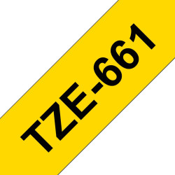 Brother Schriftbandkassette Brother 36mm gelb/schwarz TZe-661