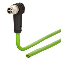 Metz Connect Anschlussleitung M12 Stecker 8-polig X-kodiert, gewinkelt, 1 m