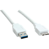USB 3.0 kabelis A- microA,  M/M, balts, 0.8m, Value