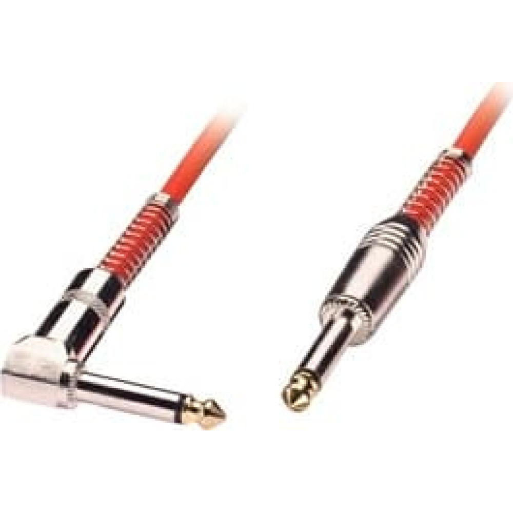 Mono audio kabelis 6.3mm, sarkans, 6.0m