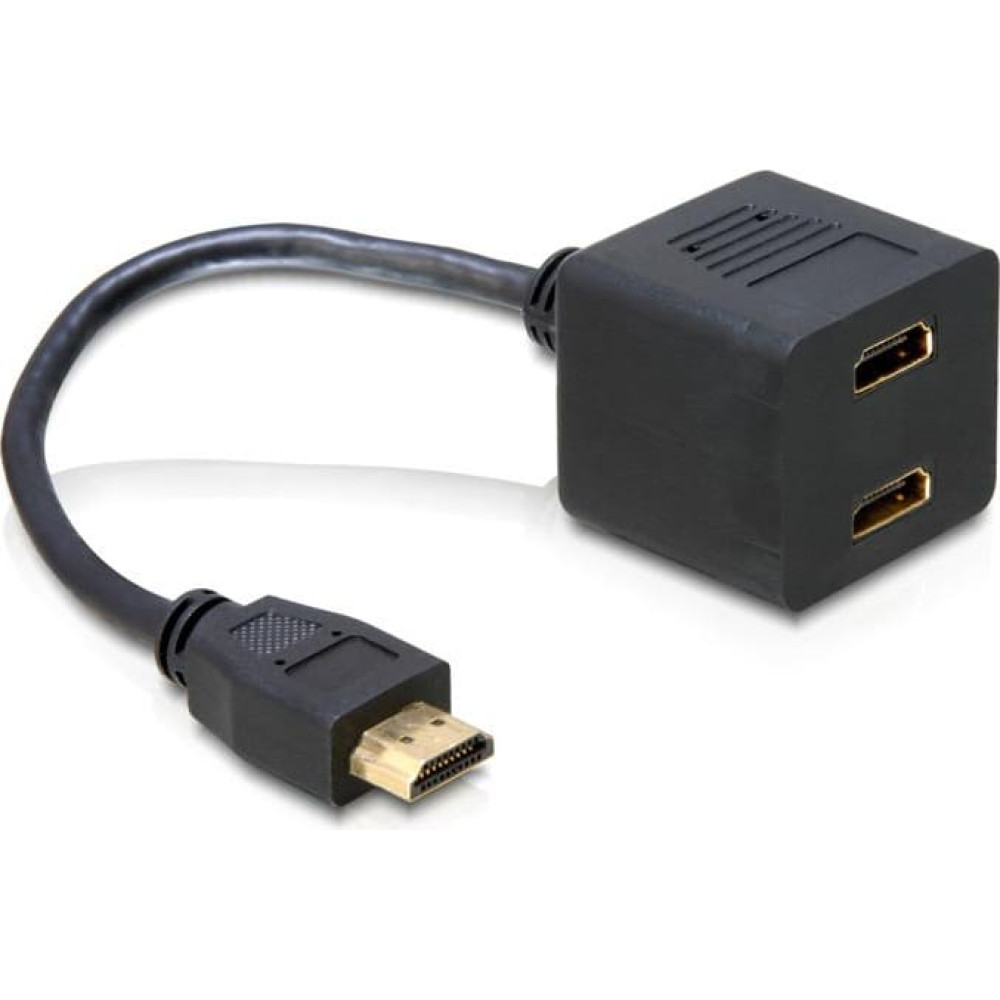 Delock Adapter HDMI male to 2 x HDMI female