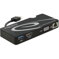 Delock Adapter USB 3.0 to HDMI / VGA + Gigabit LAN + USB 3.0