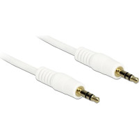Delock Stereo Jack Cable 3.5 mm 3 pin male > male 0.5 m white