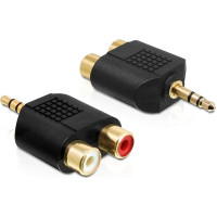 Delock Adapter Audio Stereo plug 3.5 mm 3 pin > 2 x RCA jack