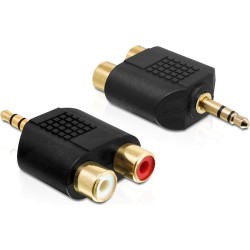 Delock Adapter Audio Stereo plug 3.5 mm 3 pin  2 x RCA jack