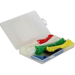 Delock Cable ties box 350 pieces coloured with installation tool