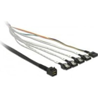 Delock Cable Mini SAS SFF-8643 > 4 x SATA 7 pin + Sideband 0.5 m metal