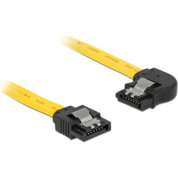 Delock SATA 6 Gb/s Cable straight to left angled 10 cm yellow