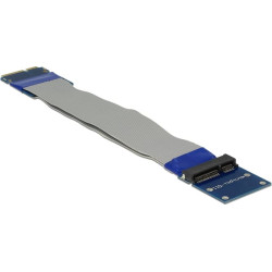 Delock Extension Mini PCI Express / mSATA male > slot riser card with flexible cable 13 cm