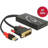 Delock Adapter DVI male > DisplayPort 1.2 female black