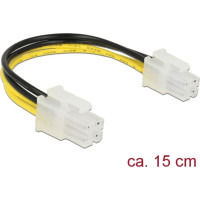 Delock Power cable P4 male > P4 male 15 cm