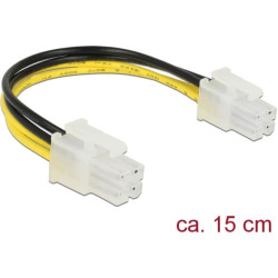 Delock Power cable P4 male > P4 male 15 cm