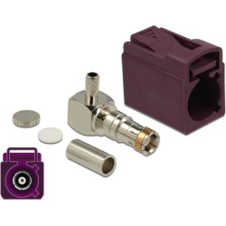 Delock FAKRA D jack 90° for crimping