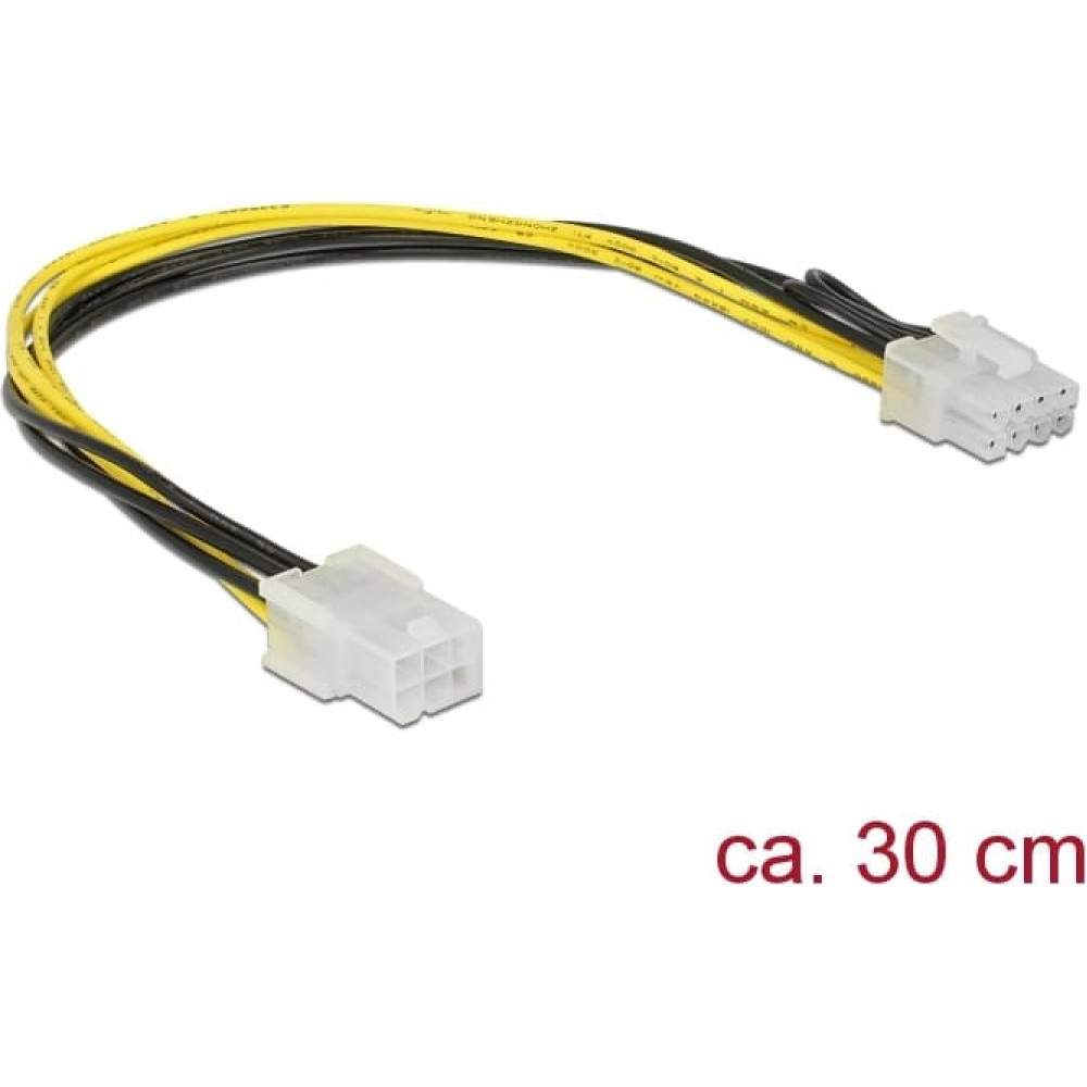 Delock PCI Express power cable 6 pin female > 8 pin male 30 cm