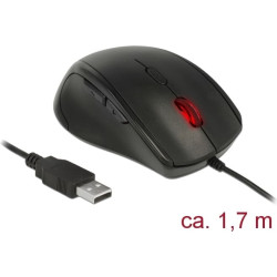 Delock Egonomic optical 5-button USB mouse - left handers