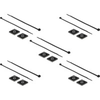 Delock Cable Tie Mount 30 x 30 mm with Cable Tie L 200 x W 4.8 mm black