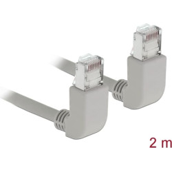 Delock Network cable RJ45 Cat.6A S/FTP upwards / upwards angled 2 m